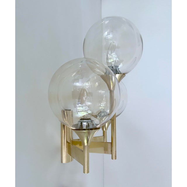 Large Vintage Glass Sconce from Sciolari For Sale - Image 6 of 18