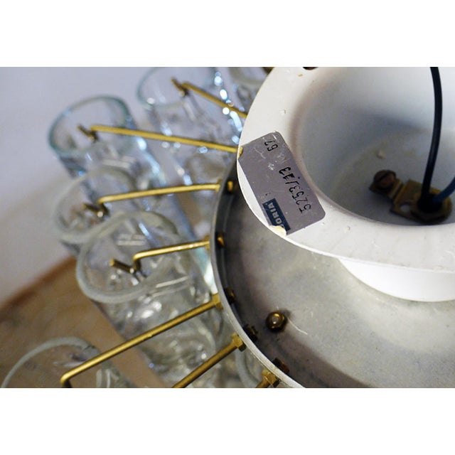 German Lava Flush Mount in Murano Glass Tubes and Brass from Doria Leuchten, 1960 For Sale - Image 11 of 12