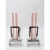 Andirons French Art Deco Chrome & Glass For Sale - Image 9 of 12