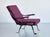 Metal Digamma Armchair in Purple Dedar Fabric & Brass by Ignazio Gardella, 2010s For Sale - Image 7 of 17
