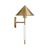 Contemporary Matthew Izzo Home Talon Antique Brass and Acrylic Pole Wall Sconce With Metal Shade For Sale - Image 3 of 5