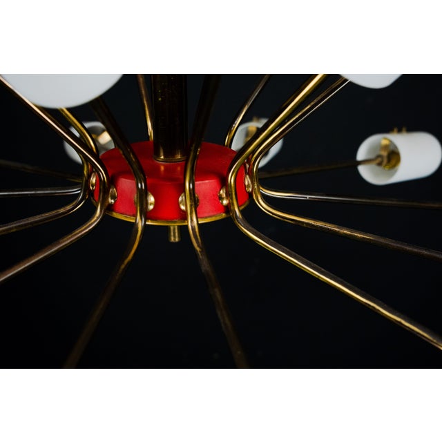 Glass Large Mid-Century 18-Arms Chandelier in the manner of Arredoluce, Italy, 1950s For Sale - Image 7 of 12