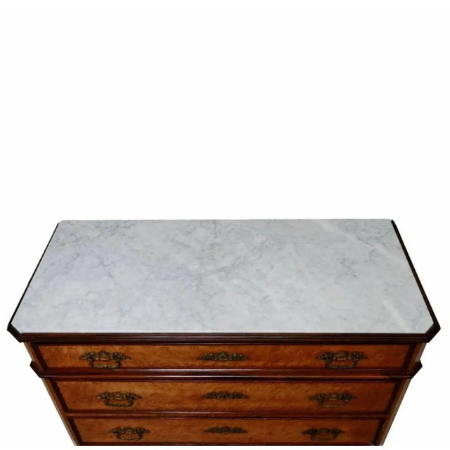 French 19th Century Italian Birdseye Maple Chest of Drawers For Sale - Image 3 of 10
