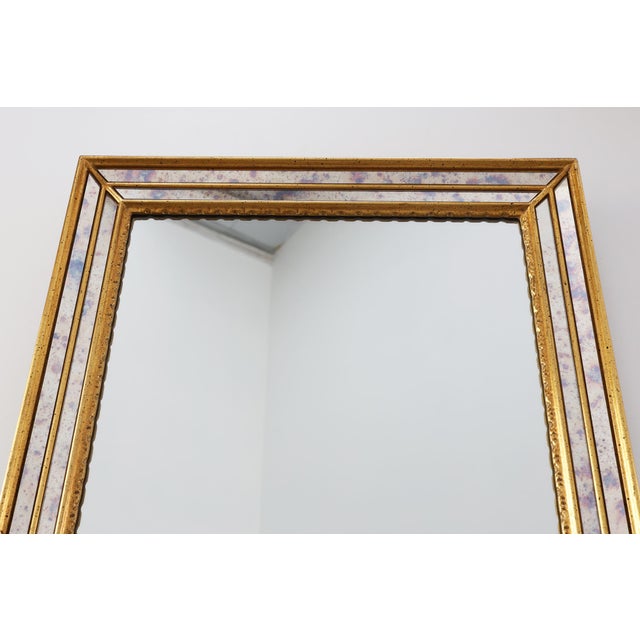 Mid‑Century Modern Gilt Mirror by Deknudt, Belgium, 1970s For Sale - Image 4 of 12