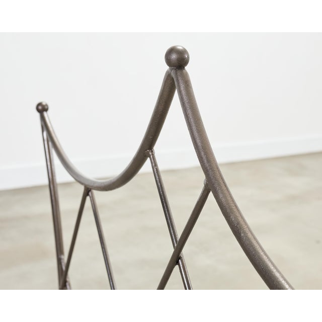 Pair of French Neoclassical Iron Lattice Twin Bed Frames For Sale - Image 18 of 18