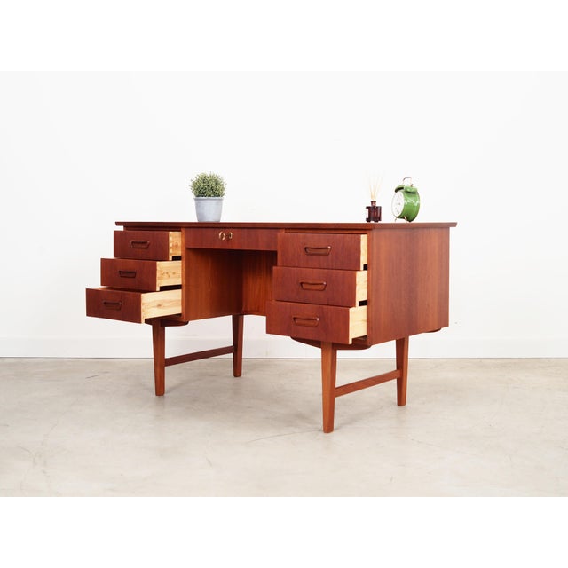 Danish Teak Desk, 1970s For Sale - Image 4 of 13
