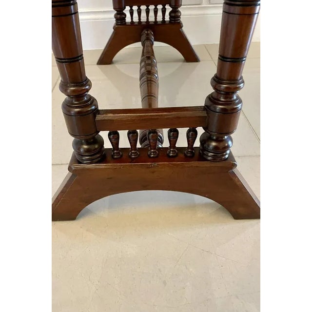 Antique Victorian Walnut Side Table, 1880 For Sale - Image 9 of 12
