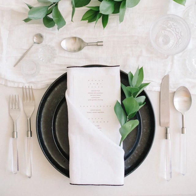 Elevate everyday and formal dining with our Stone Washed Linen Napkins. Made from 100% pure flax linen, each set of four...