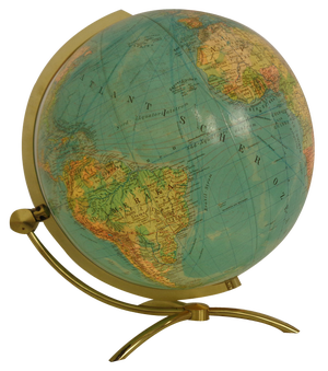 Vintage Illuminated Duo Glass Globe by Paul Oestergaard for Columbus, 1950s