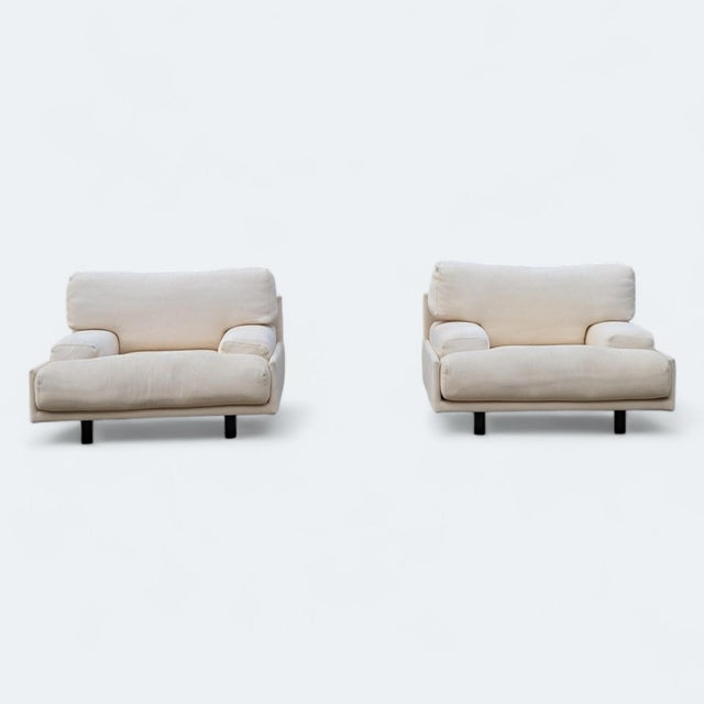Italian Postmodern Oversized Lounge Chair in Cream Upholstery, 1970s, Mid-Century For Sale - Image 10 of 15
