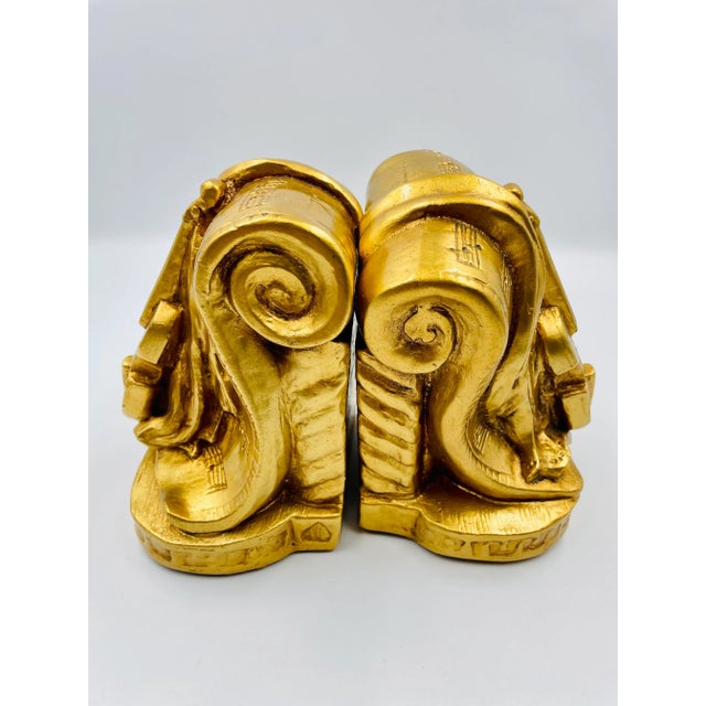 Set of 2 1965 Progressive Art Products Musical Motif Bookends For Sale - Image 10 of 12