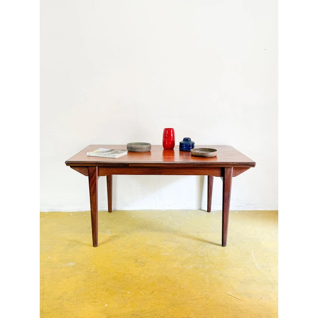 Vintage Danish Extendable Table in Teak, 1950s For Sale - Image 12 of 12