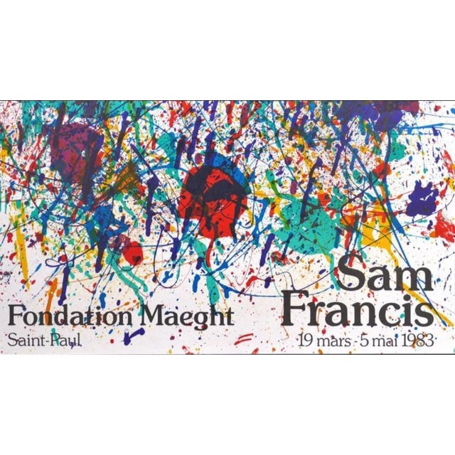 Sam Francis, Beautiful Lithograph affiche from 1983 In excellent condition 92 x 53 cm This piece has an attribution mark,...