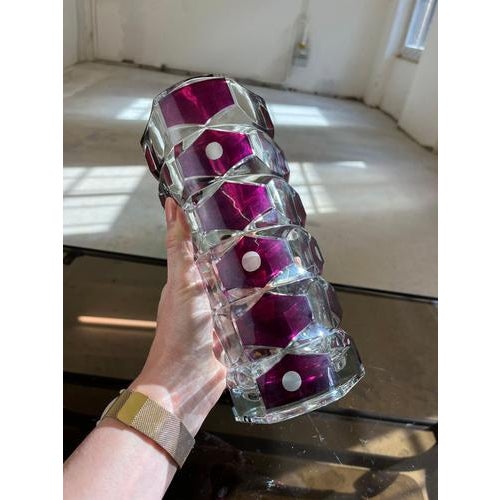 Wine-Red Glass Vases by J.G. Durand for Luminarc, Set of 2 For Sale - Image 3 of 11