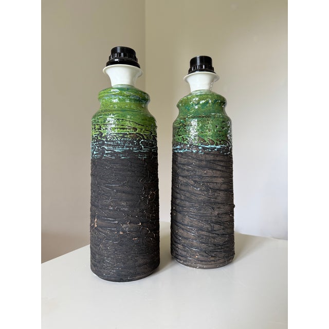 Swedish Ceramic Table Lamps from Tilgmans, 1960s, Set of 2 For Sale - Image 9 of 9