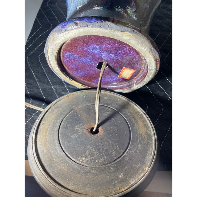 Early 20th Century Flambé Glaze Vase Lamp W/ Vintage Levolier Hardware For Sale - Image 13 of 16