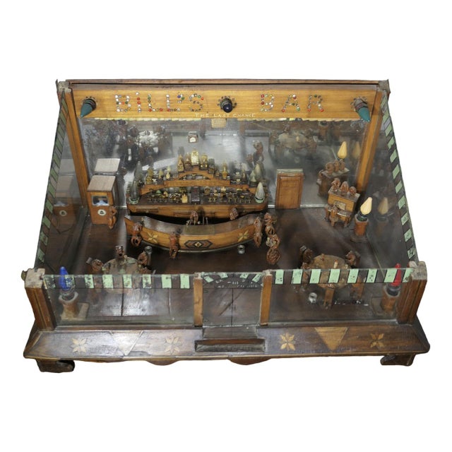 Early 20th Century American Prisoner Art Diorama Monkey Saloon Bar, 1890s For Sale - Image 12 of 12