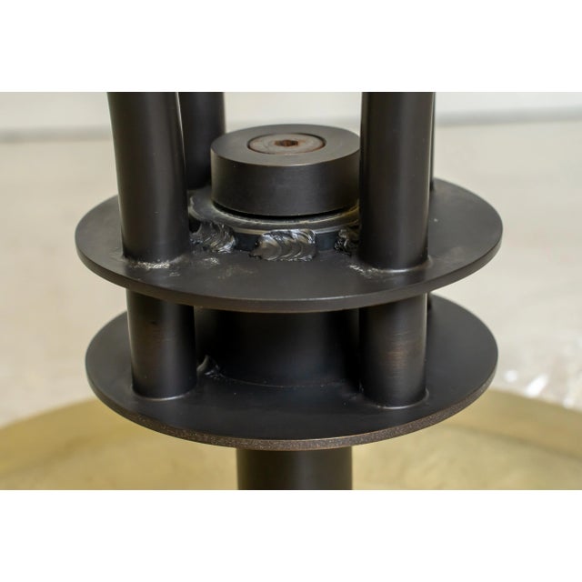 2010 Attributed to Holly Hunt Alison Berger 2 Glass Seat Counter Stools For Sale - Image 9 of 10