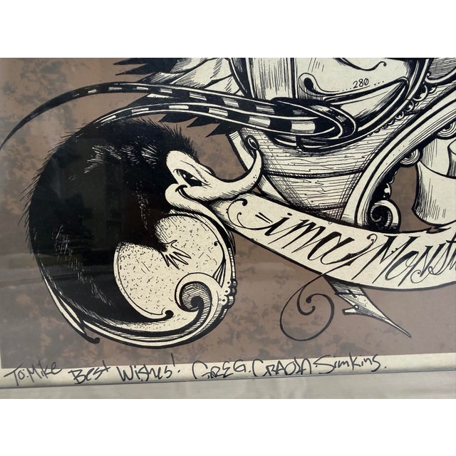 Vintage Original Hand Signed Greg Craola Simkins Ima Monsta Bunny Juxtapoz Print For Sale - Image 10 of 14