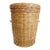 Woven Wicker Lidded Small Hamper For Sale