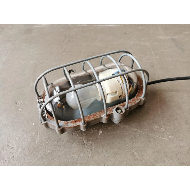 Gray Industrial Grey Bunker Ceiling Lamp from Maehler & Kaege, 1950s For Sale - Image 8 of 11