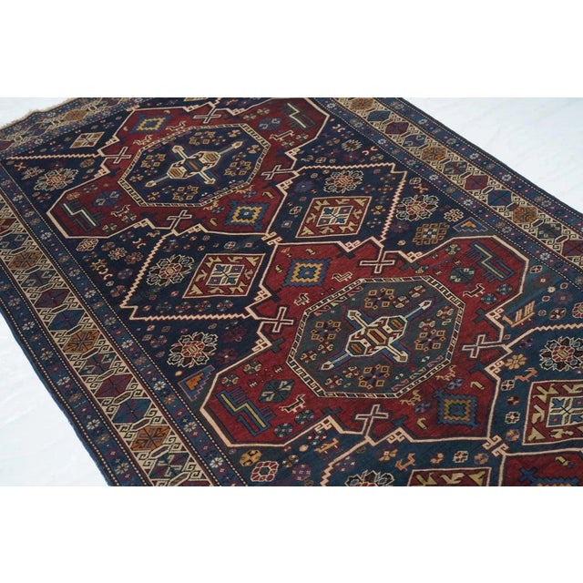Antique Shrivan Rug 4'4'' x 8'5'' For Sale - Image 4 of 10