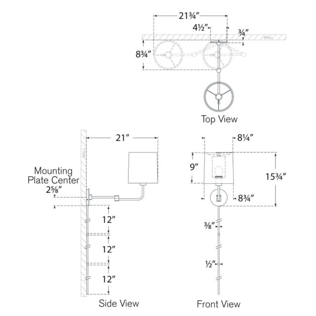 Go Lightly Swing Arm Wall Light in China White with Linen Shade Designer: Barbara Barry Finish: China White Height: 15.75"...