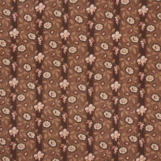 Schumacher La Rue Stripe Fabric In Cognac For Sale