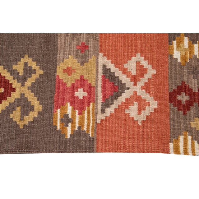 21st Century Modern Kilim Rug 5 '10'' X 8'1'' For Sale - Image 9 of 12