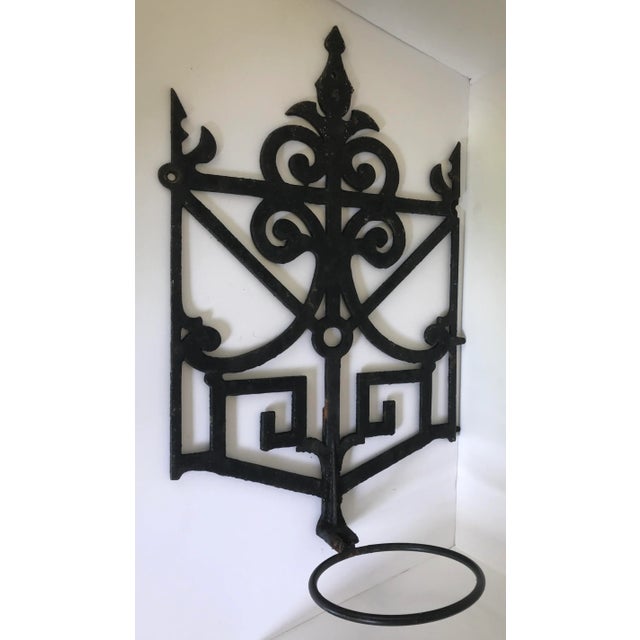 Repurposed Iron Wall Hanging Plant Stand For Sale - Image 11 of 11
