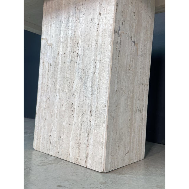 1980s Travertine Console Table For Sale - Image 10 of 10