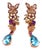 Bochic “Capri” Vintage Sapphire, Amethyst & Peridot & Blue Topaz 18K Gold & Silver For Sale