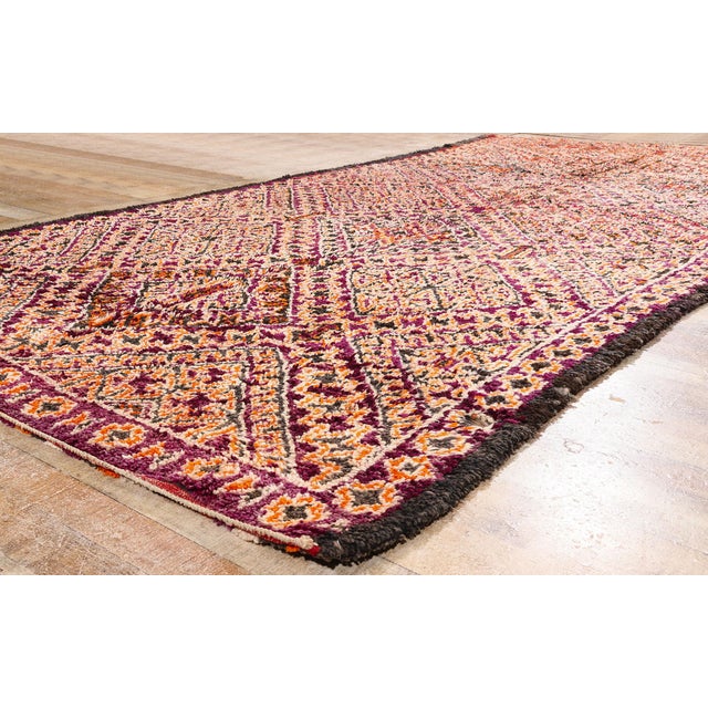 Purple Vintage Beni M'Guild Zayne Moroccan Rug, 06'08 X 14'01 For Sale - Image 8 of 10
