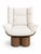 Caz Swivel Chair in Walnut and Suede Leather by Christophe Perichon For Sale - Image 6 of 10