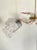 Mid-Century Modern Mid-Century Modern French Atomic Chandelier with Red Acrylic Glass Accents and Textured Glass Shades, 1960s For Sale - Image 3 of 13