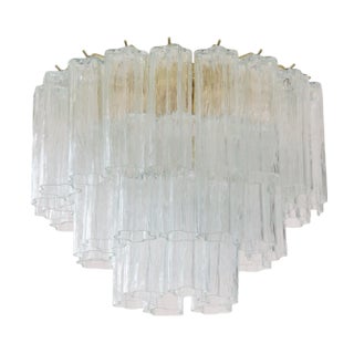 Large Ceiling Light with Murano Trunci Glass, Italy, 1990s For Sale