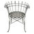 Metal Late 19th Century French Wrought Iron Garden Chair in the Style of Salterini in Silver For Sale - Image 7 of 7