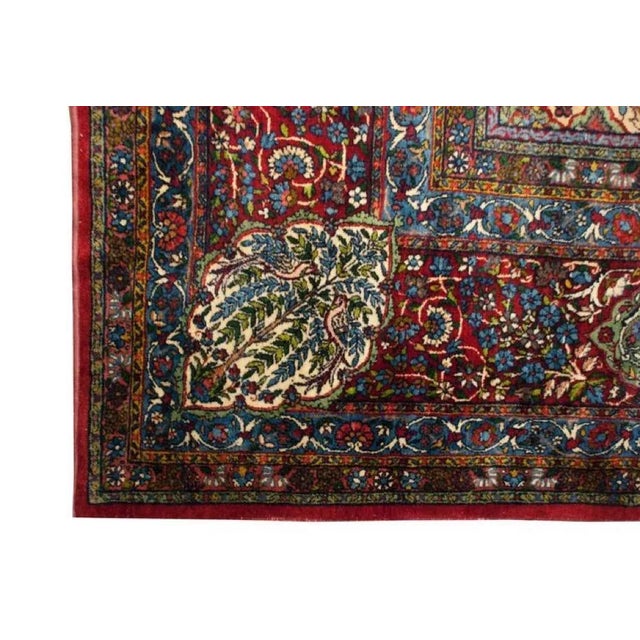 Mid 19th Century 19th Century Yazd Rug For Sale - Image 5 of 7
