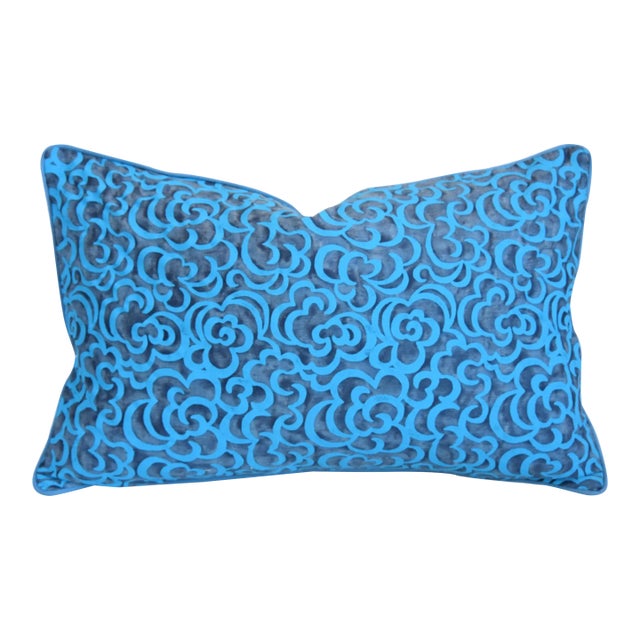 Italian Designer Mariano Fortuny Nuvole Feather/Down Pillow 26" X 17" For Sale