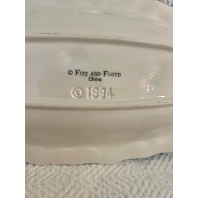 1994 Fitz and Floyd “Petits Vegs” Blue and White Celery Serving Dish For Sale - Image 9 of 9