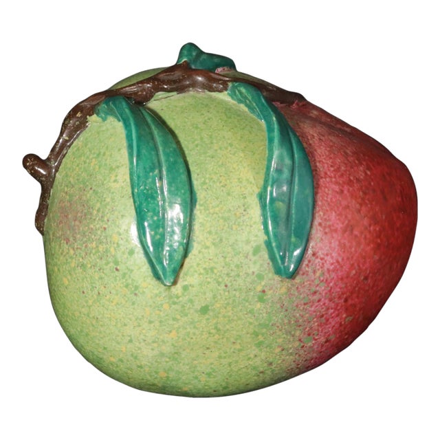 Chinese Export Trompe l'Oeil Porcelain Model of a Peach For Sale
