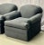 Pair of American Mid-Century Modern Grey Swivel / Lounge Chairs, Scroll Arm For Sale In New York - Image 6 of 13