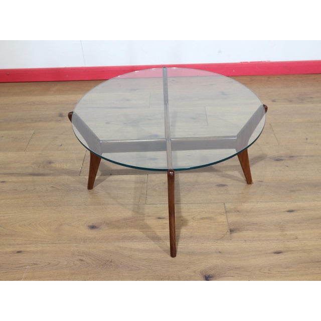 Mid Century Vintage Teak and Glass Coffee Table For Sale - Image 10 of 12