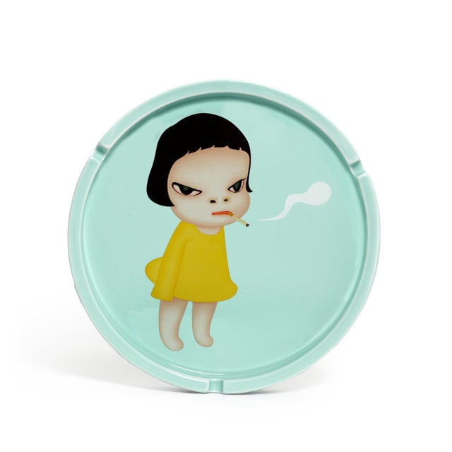 Contemporary Yoshitomo Nara, Too Young to Die Ceramic Ashtray, 2002 For Sale - Image 3 of 3