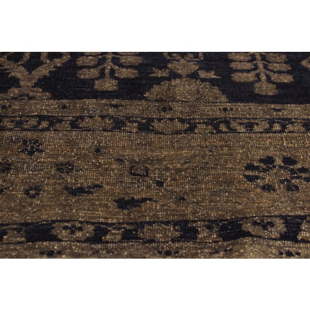 1980s Boho Chic Blue/Brown Wool Rug - 8'5'' X 11'11'' For Sale - Image 5 of 10