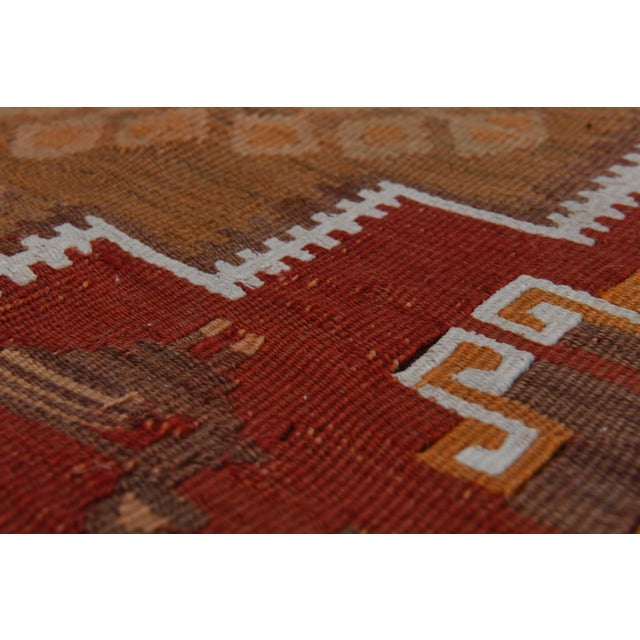 Turkish 1970s Vintage Handmade Wool Cotton Red Crimson Runner Rug For Sale - Image 3 of 11