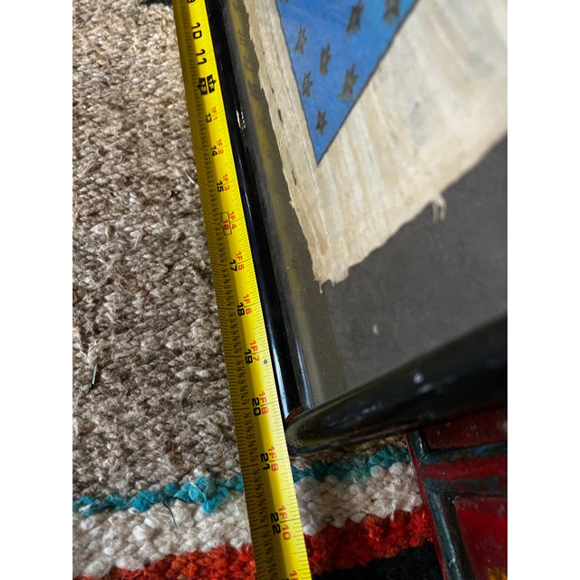 Blue Vintage Egyptian Hieroglyphs Framed Artwork For Sale - Image 8 of 9