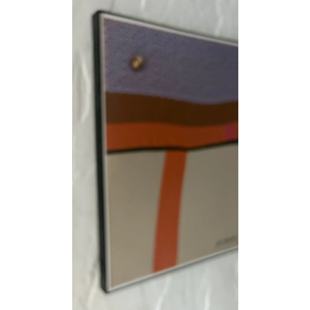 "Big Chance". Dyed and Stretched Fabric Over Frame, Signed by Artist For Sale - Image 4 of 9