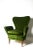 Stunning Italian mid-century armchair, wood structure and a gorgeous green velvet covering. Designed by Emilio Sala and...