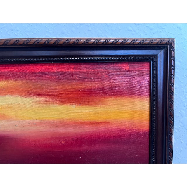 Sunset Contemplation – Original Oil Painting by Unknown Artist, Portrait For Sale - Image 4 of 10